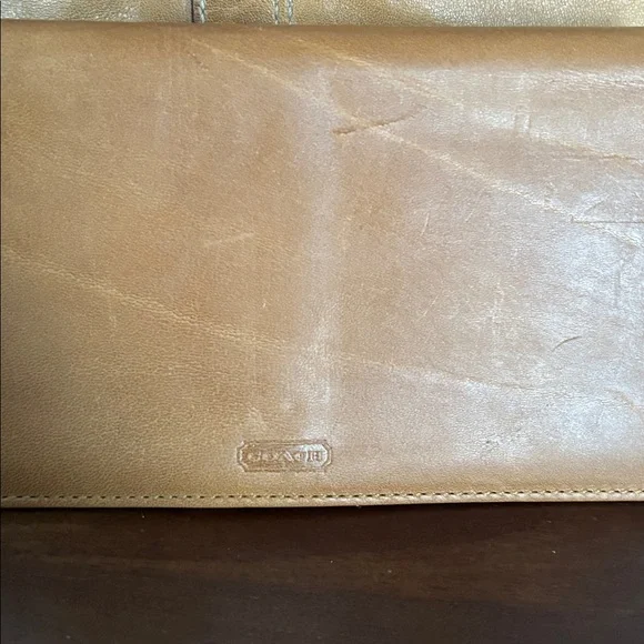 Stylish Tan and dark brown Leather satchel purse Set - Picture 12 of 13